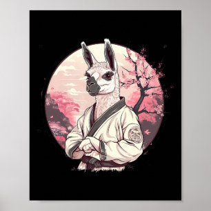 Kickboxning Lama Sakura Träd Taekwondo Judo Mma Al Poster
