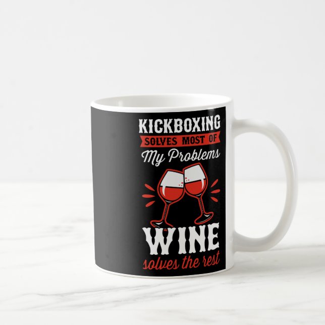 Kickboxning löser de flesta av mina problem Vin lö Kaffemugg (Höger)