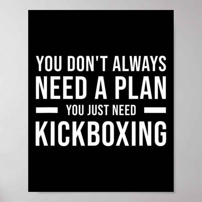 Kickboxning Män Kvinnor Barn Roligt  Poster (Framsidan)