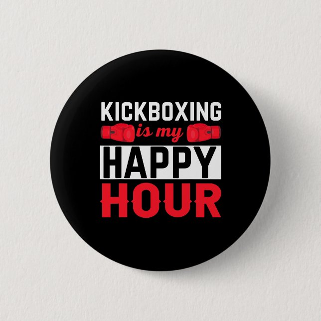 Kickboxning Min Gladje Timme Rolig Kick Boxning  Knapp (Framsida)