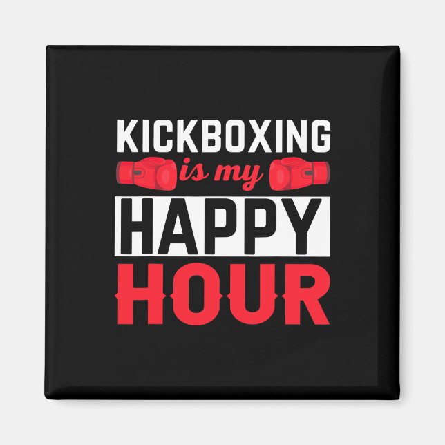 Kickboxning Min Gladje Timme Rolig Kick Boxning  Magnet (Framsidan)