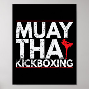 Kickboxning Muay Thai Precision Och Uthållighet Poster