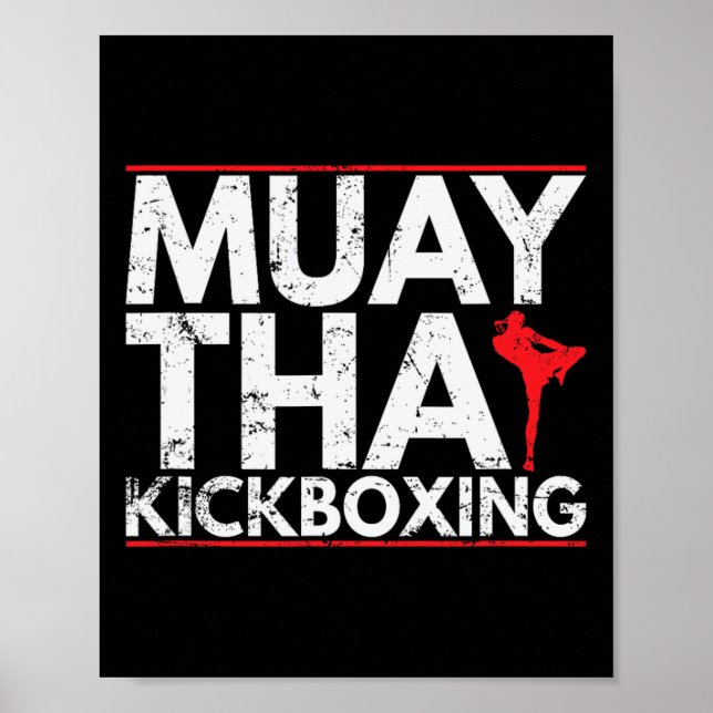 Kickboxning Muay Thai Precision Och Uthållighet  Poster (Framsidan)