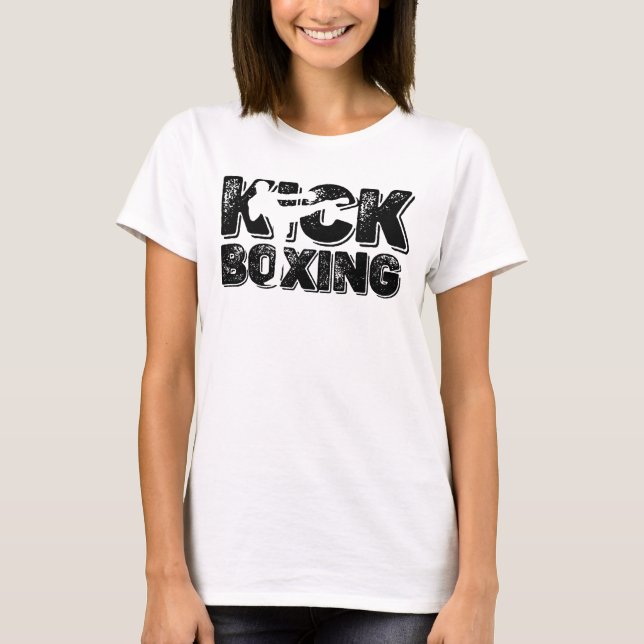 Kickboxning Ofruktsam Krigares Mentalitet T Shirt (Framsida)