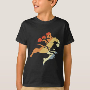 Kickboxning Pojke Sketch 90s Look Stridskonst  T Shirt