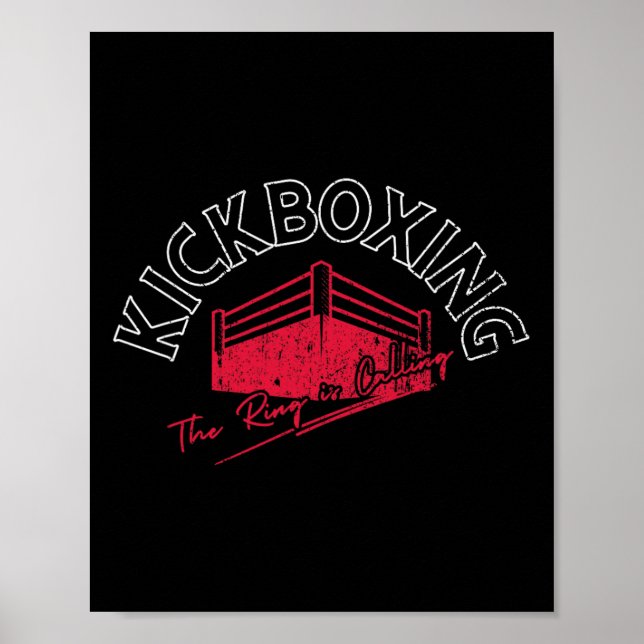 Kickboxning ringen kallar  poster (Framsidan)