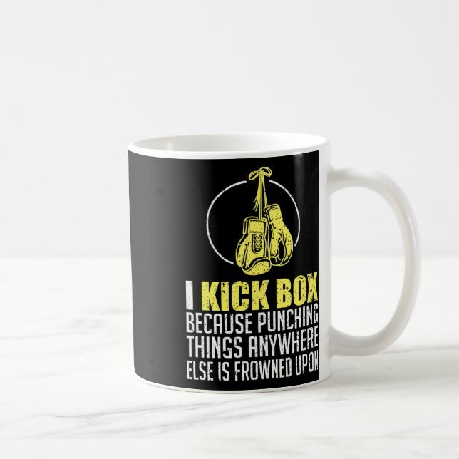 Kickboxning Roligt talesätt Combyt Fighter Kickbox Kaffemugg (Höger)