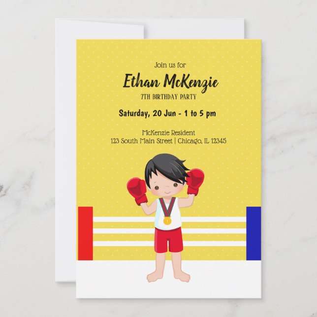 Kickboxning sport inbjudningar (Framsida)