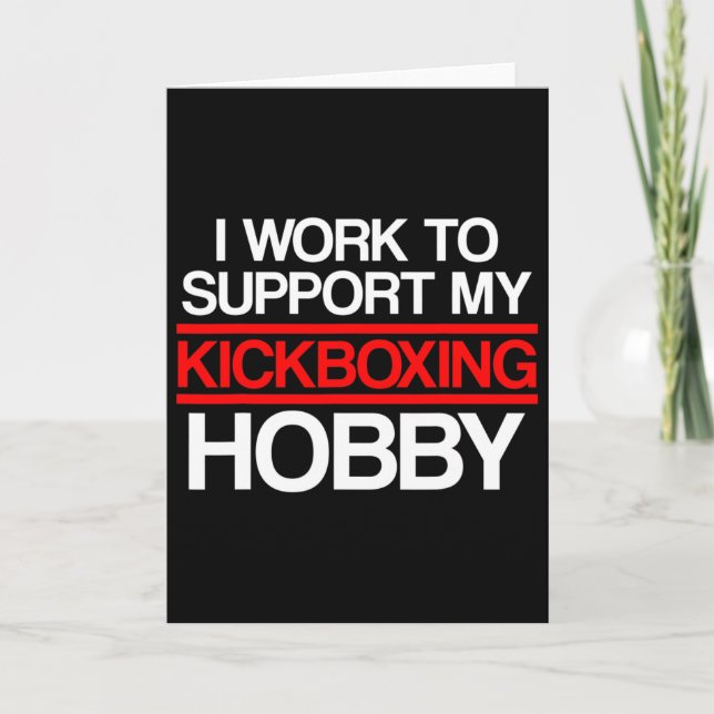 Kickboxning Stöd Kickboxning Träning Kort (Framsida)