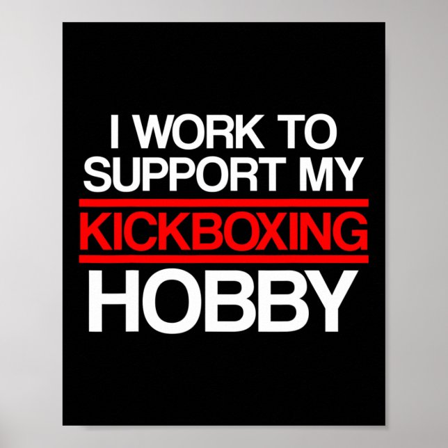 Kickboxning Stöd Kickboxning Träning Poster (Framsidan)