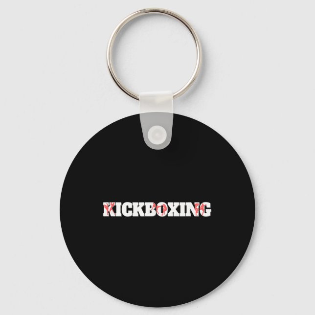 Kickboxning Strid Bur Fight Träning Nyckelring (Framsida)