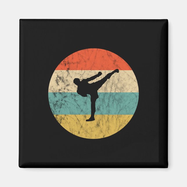 Kickboxning Sunset Mma Kickboxning Karate Lärar Ki Magnet (Framsidan)