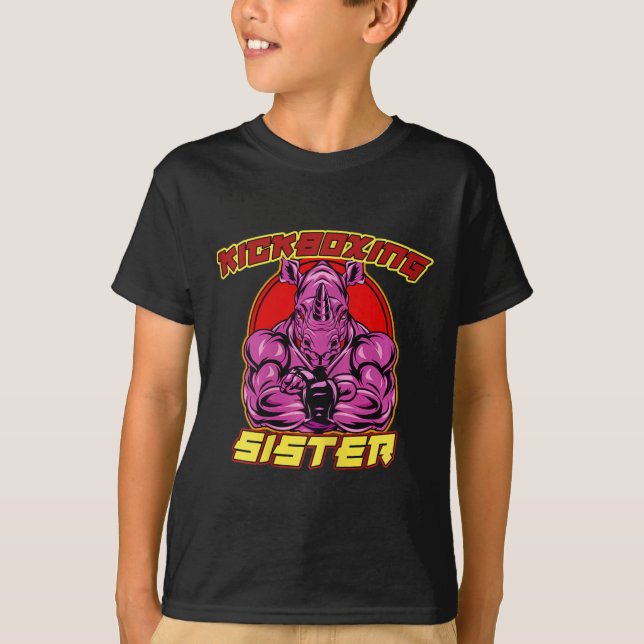 Kickboxning syster kampsport  t shirt (Framsida)
