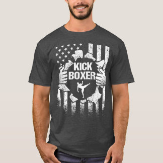 Kickboxning - taught Kick Boxing-arbetsutskrift T Shirt