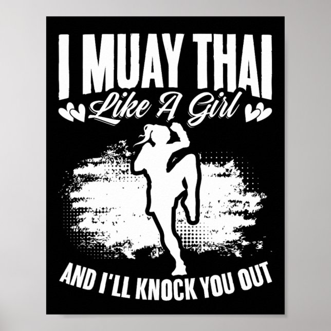 Kickboxning Thailand Mma Thailändsk Boxning Muay T Poster (Framsidan)