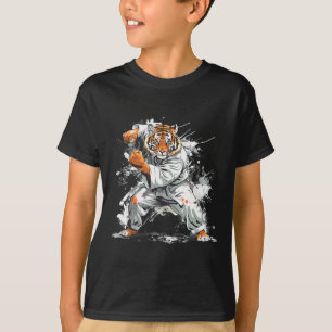 Kickboxning Tiger Akvarell Kampsport Karate Ti T Shirt