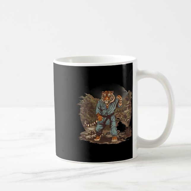 Kickboxning Tiger Pagoda Tempeld Kampkonst Karate Kaffemugg (Höger)