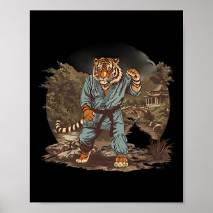 Kickboxning Tiger Pagoda Temple Kampsport Karate Poster