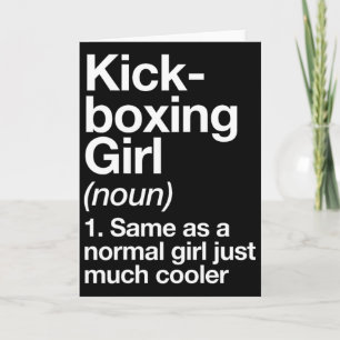 Kickboxning Tjej Definition Rolig Sport Kampsport Kort