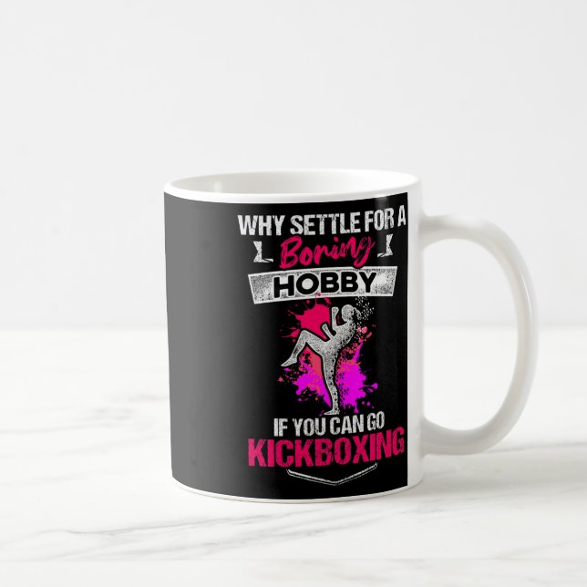 Kickboxning Tråkig Kick Boxning Träning  Kaffemugg (Höger)
