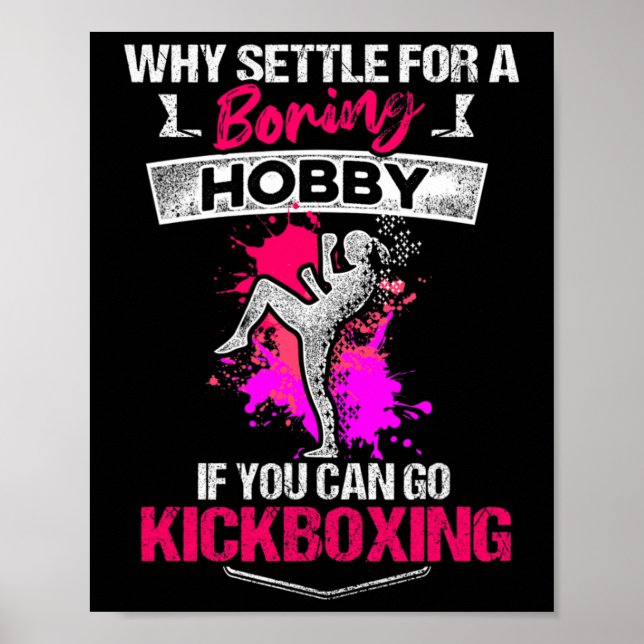Kickboxning Tråkig Kick Boxnings Träning  Poster (Framsidan)
