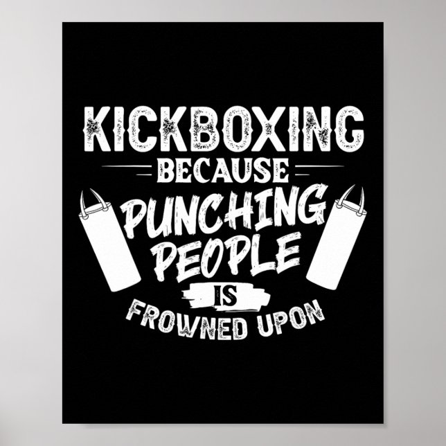 Kickboxning Träningspass Kardio Nybörjare Kickboxa Poster (Framsidan)