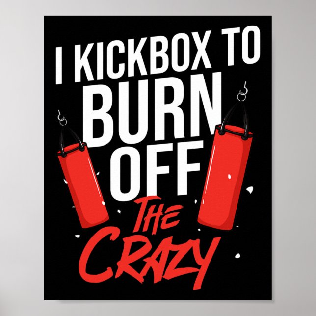 Kickboxning Träningspass Kardio Nybörjare Kickboxa Poster (Framsidan)