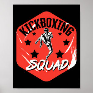 Kickboxning Vintage Kickboxning Sällskap  Poster