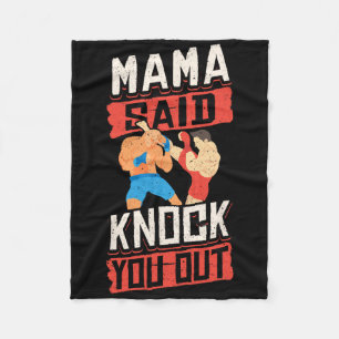 Kickboxning Vintage Mamasaid Slå Ut Dig Fleecefilt