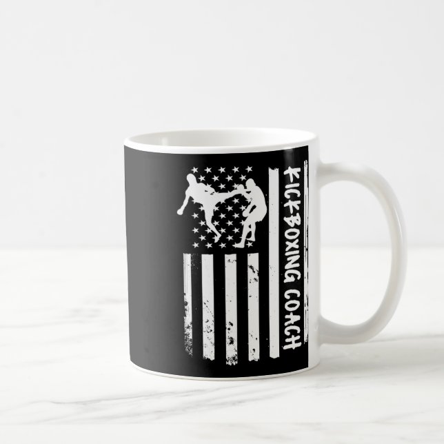 Kickboxningscoach Usa Flagga Kvinnor Barn Män  Kaffemugg (Höger)