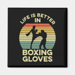 Kickboxningsdesign för en Muay Thai-krigare Magnet