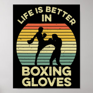 Kickboxningsdesign för en Muay Thai-krigare Poster