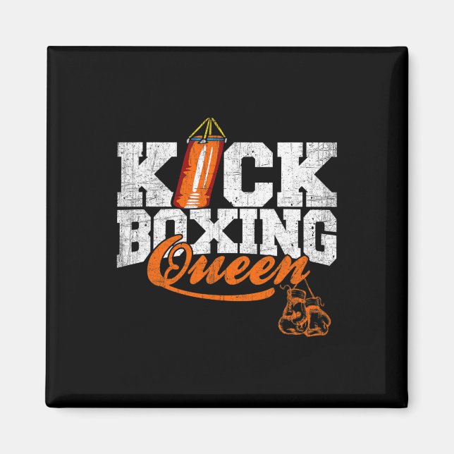 Kickboxningsdrottning Kickboxarens Träningsgrafik  Magnet (Framsidan)