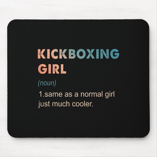 Kickboxningsflicka Definition Rolig Kickboxningsäl Musmatta (Framsidan)