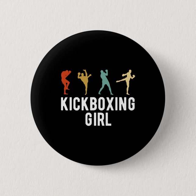 Kickboxningsflicka Kickboxer  Knapp (Framsida)