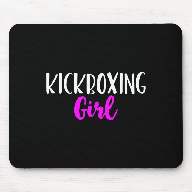 Kickboxningsflicka Kvinnor Roligt Kickbox Sött Gåv Musmatta (Framsidan)