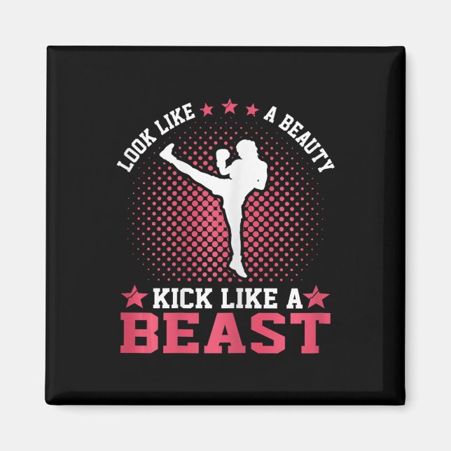 Kickboxningsflicka - Se ut som en skönhet sparka s Magnet (Framsidan)