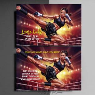 Kickboxningsinstruktör för kampsport Muay Thai Visitkort