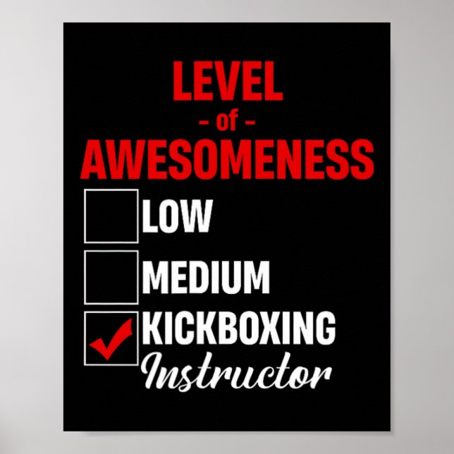 Kickboxningsinstruktör för Level Of Awesomeness Mi Poster (Framsidan)