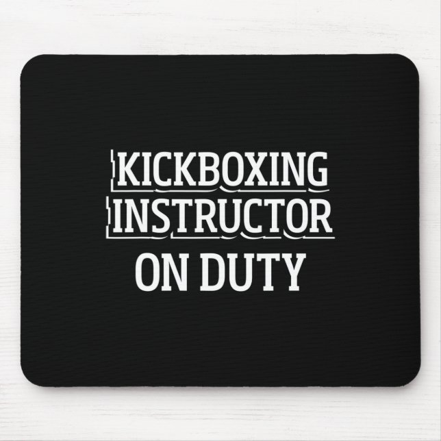 Kickboxningsinstruktör Kick Boxning Träning _1 Musmatta (Framsidan)