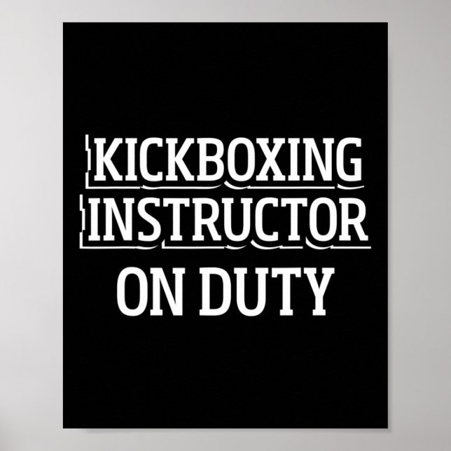 Kickboxningsinstruktör Kick Boxning Träning _1 Poster (Framsidan)