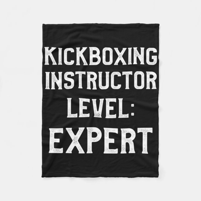 Kickboxningsinstruktör Kick Boxning Träning _2  Fleecefilt (Framsidan)