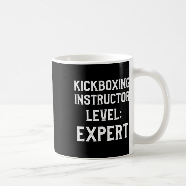 Kickboxningsinstruktör Kick Boxning Träning _2 Kaffemugg (Höger)