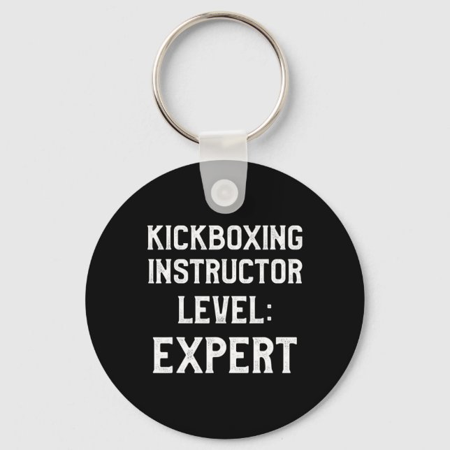 Kickboxningsinstruktör Kick Boxning Träning _2  Nyckelring (Framsida)