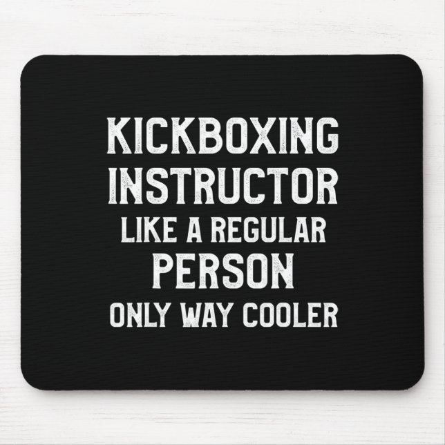 Kickboxningsinstruktör Kick Boxning Träning  Musmatta (Framsidan)