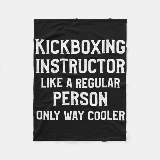 Kickboxningsinstruktör Kick Boxningsträning  Fleecefilt (Framsidan)