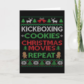 Kickboxningsinstruktör Present Kickboxare Fula Jul Kort