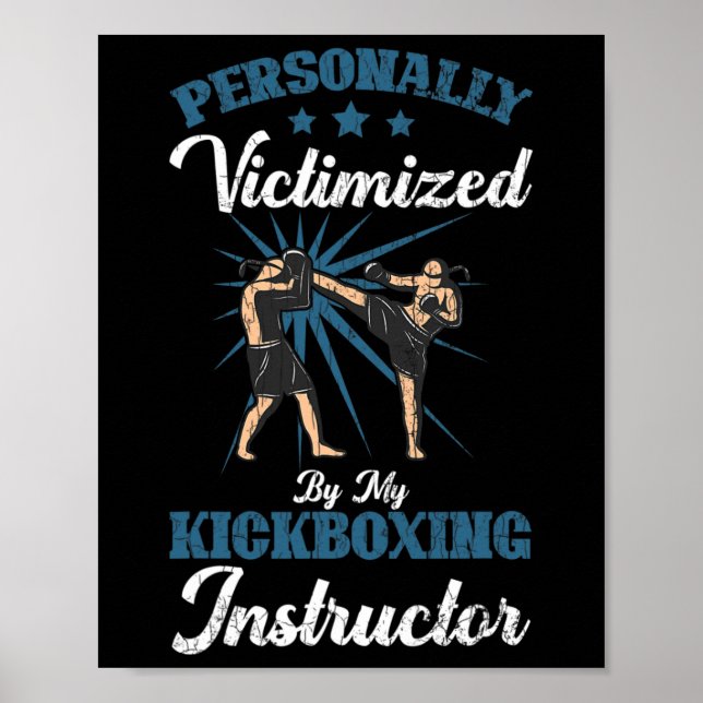 Kickboxningsinstruktör Rollig Kick Boxare Boxning  Poster (Framsidan)
