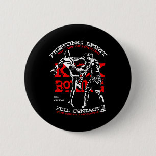 Kickboxningskämpe Design för MMA-fans Knapp