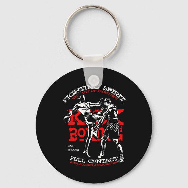 Kickboxningskämpe Design För Mma-fans Nyckelring (Framsida)